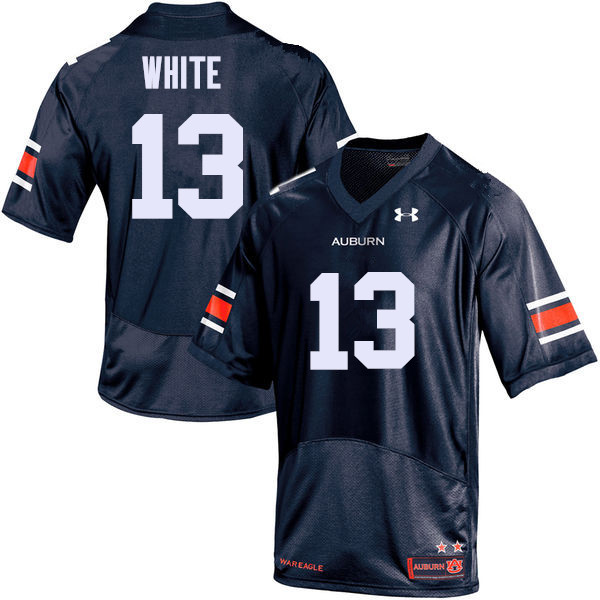 Auburn Tigers Men's Sean White #13 Navy Under Armour Stitched College NCAA Authentic Football Jersey QKH5074YC